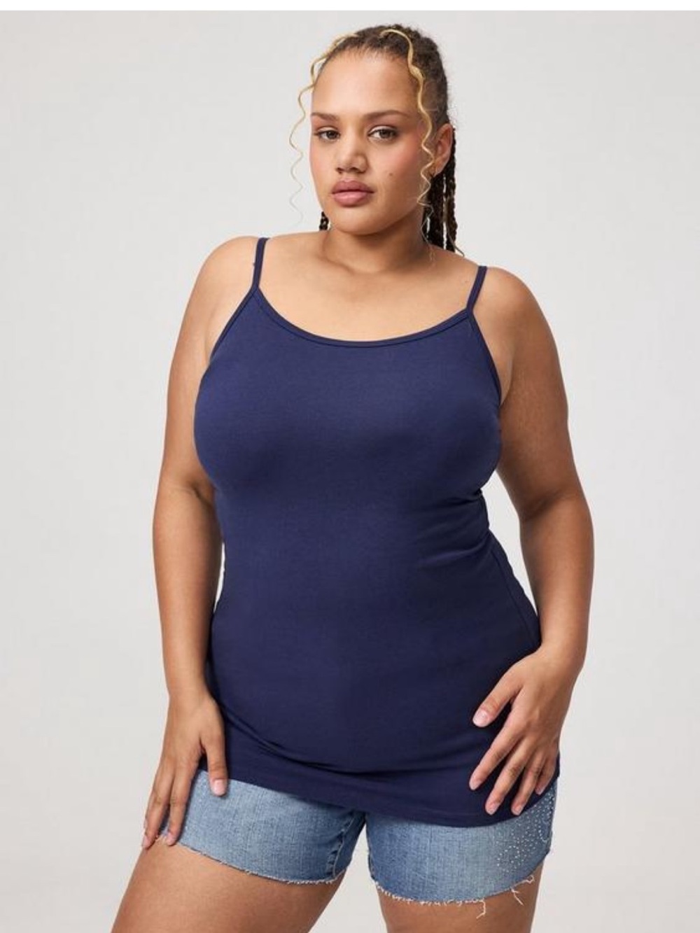 torrid Navy Foxy Tunic Cami Tank M99